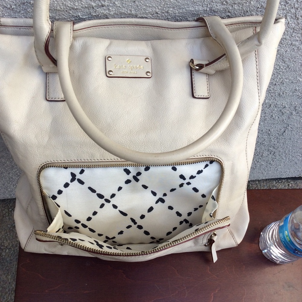 Kate Spade White Leather Tote - Picture 2 of 8